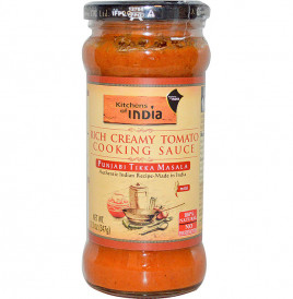 Kitchens Of India Rich Creamy Tomato Cooking Sauce Punjabi Tikka Masala  Glass Jar  347 grams